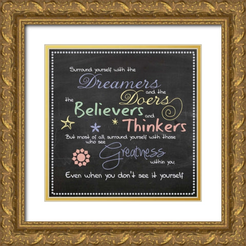 Surround Yourself Gold Ornate Wood Framed Art Print with Double Matting by Gibbons, Lauren