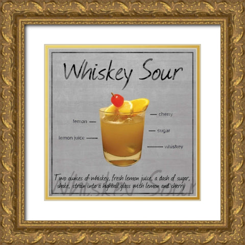 Whiskey Sour Gold Ornate Wood Framed Art Print with Double Matting by Gibbons, Lauren
