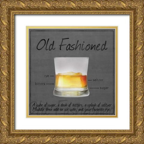 Old Fashioned Gray Gold Ornate Wood Framed Art Print with Double Matting by Gibbons, Lauren