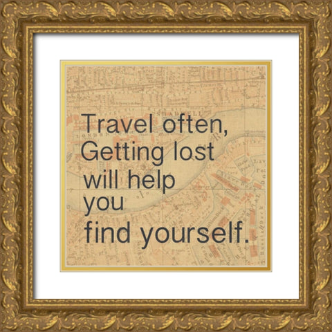 Find Yourself Gold Ornate Wood Framed Art Print with Double Matting by Gibbons, Lauren