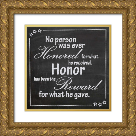 Honor Gold Ornate Wood Framed Art Print with Double Matting by Gibbons, Lauren