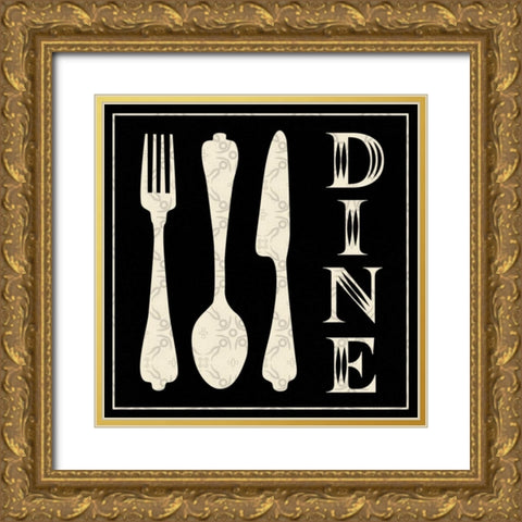 Dine A1 Gold Ornate Wood Framed Art Print with Double Matting by Gibbons, Lauren