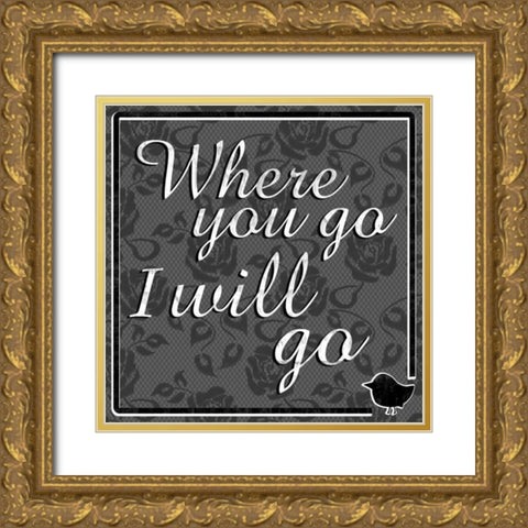Where Go Gold Ornate Wood Framed Art Print with Double Matting by Gibbons, Lauren