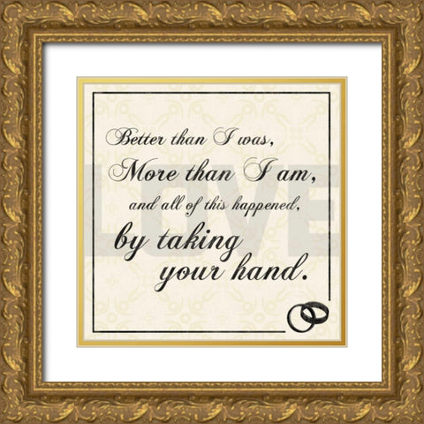 Wedding Hand Gold Ornate Wood Framed Art Print with Double Matting by Gibbons, Lauren