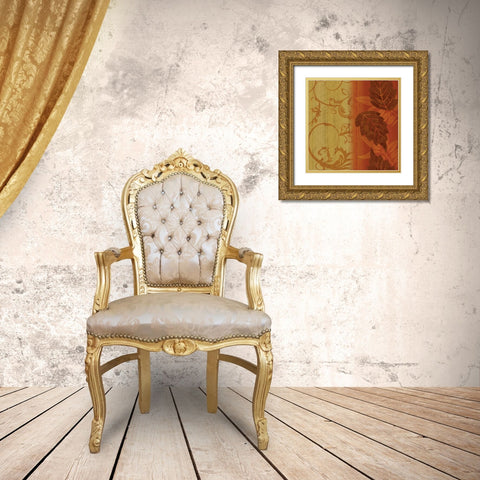 Floral 1 Gold Ornate Wood Framed Art Print with Double Matting by Gibbons, Lauren