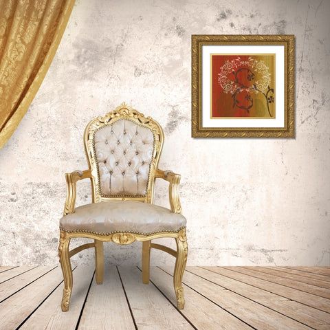 Floral 2 Gold Ornate Wood Framed Art Print with Double Matting by Gibbons, Lauren