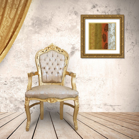 Floral 3 Gold Ornate Wood Framed Art Print with Double Matting by Gibbons, Lauren
