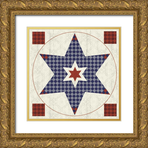 Star Gold Ornate Wood Framed Art Print with Double Matting by Gibbons, Lauren