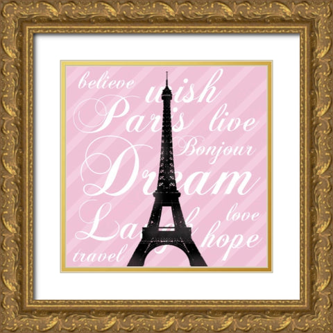Paris Dream 3 Gold Ornate Wood Framed Art Print with Double Matting by Gibbons, Lauren