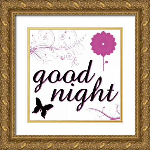 Goodnight Gold Ornate Wood Framed Art Print with Double Matting by Gibbons, Lauren
