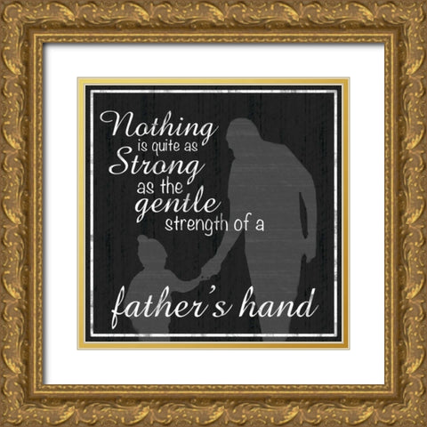 Father Hand Gold Ornate Wood Framed Art Print with Double Matting by Gibbons, Lauren