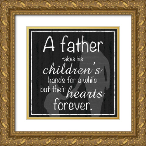 Father Heart 2 Gold Ornate Wood Framed Art Print with Double Matting by Gibbons, Lauren