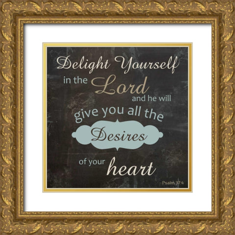 Religious Chalk Gold Ornate Wood Framed Art Print with Double Matting by Gibbons, Lauren