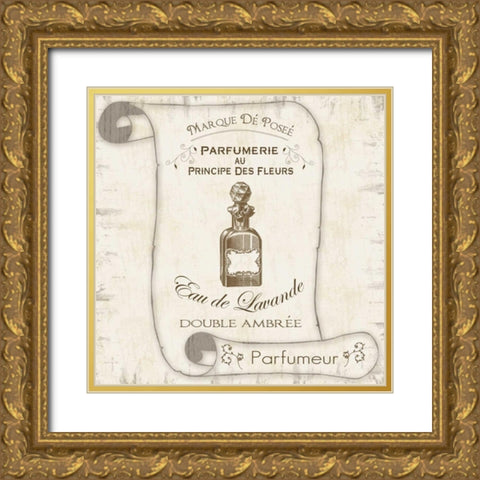 Scroll Bath Perfume Gold Ornate Wood Framed Art Print with Double Matting by Gibbons, Lauren