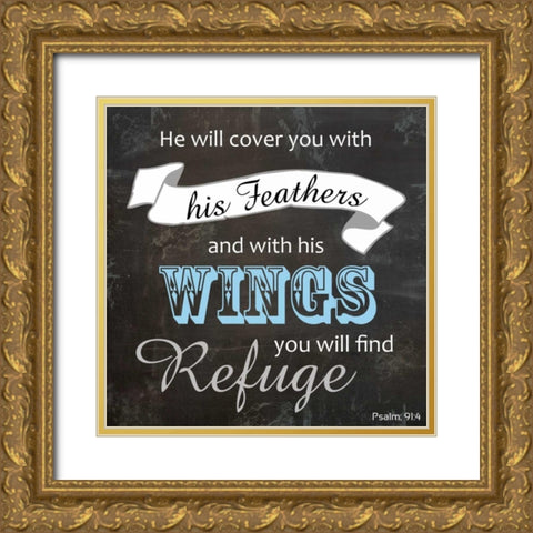 Religious Chalk NEW 3 Gold Ornate Wood Framed Art Print with Double Matting by Gibbons, Lauren