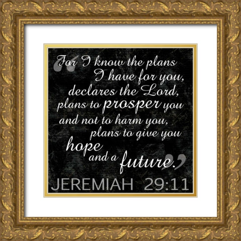 Future Religious BW2 Gold Ornate Wood Framed Art Print with Double Matting by Gibbons, Lauren