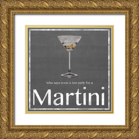 Martini 2 Gold Ornate Wood Framed Art Print with Double Matting by Gibbons, Lauren