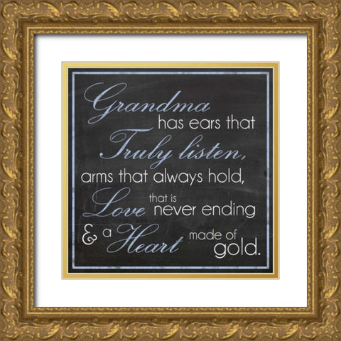 GrandmaHeart Gold Ornate Wood Framed Art Print with Double Matting by Gibbons, Lauren