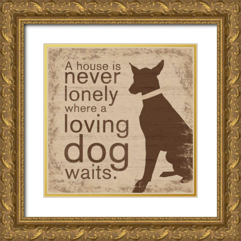 Lonely House Gold Ornate Wood Framed Art Print with Double Matting by Gibbons, Lauren