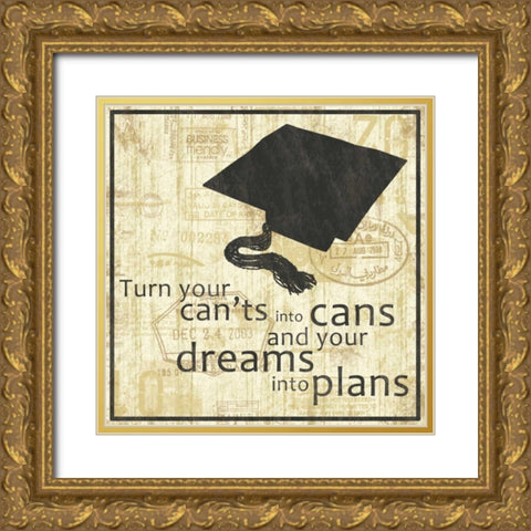 Gradutation Gold Ornate Wood Framed Art Print with Double Matting by Gibbons, Lauren