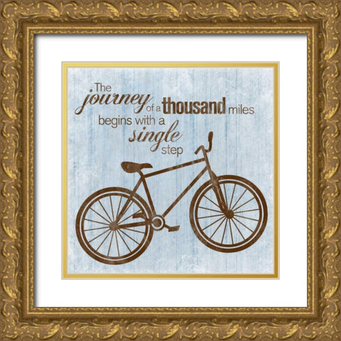 Journey Bike Gold Ornate Wood Framed Art Print with Double Matting by Gibbons, Lauren