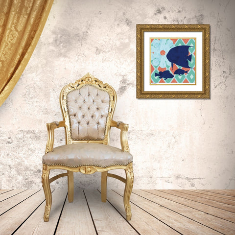 The Sea Gold Ornate Wood Framed Art Print with Double Matting by Gibbons, Lauren