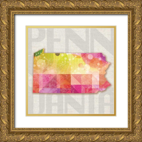 Gumdrops In Pennsylvania Gold Ornate Wood Framed Art Print with Double Matting by Gibbons, Lauren