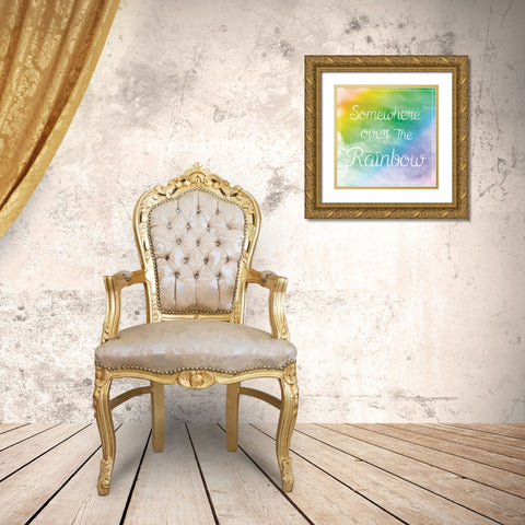 Over The Rainbow Gold Ornate Wood Framed Art Print with Double Matting by Gibbons, Lauren