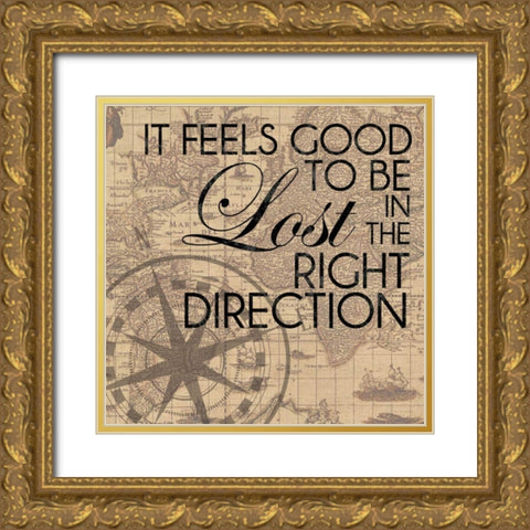 Right Direction Gold Ornate Wood Framed Art Print with Double Matting by Gibbons, Lauren