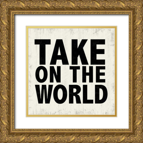 World Gold Ornate Wood Framed Art Print with Double Matting by Gibbons, Lauren