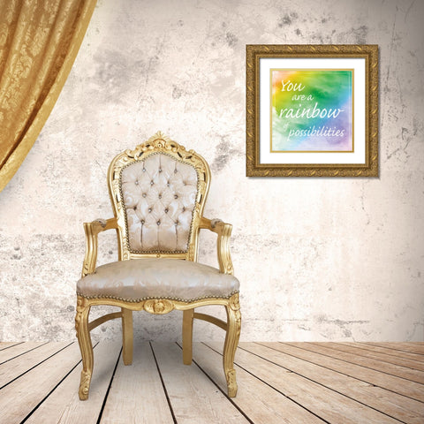 Rainbow Possibilites Gold Ornate Wood Framed Art Print with Double Matting by Gibbons, Lauren