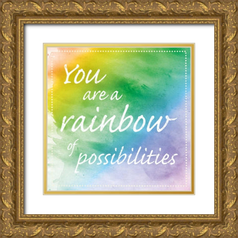 Rainbow Possibilites Gold Ornate Wood Framed Art Print with Double Matting by Gibbons, Lauren
