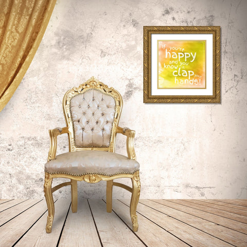 Clap Your Hands 2 Gold Ornate Wood Framed Art Print with Double Matting by Gibbons, Lauren