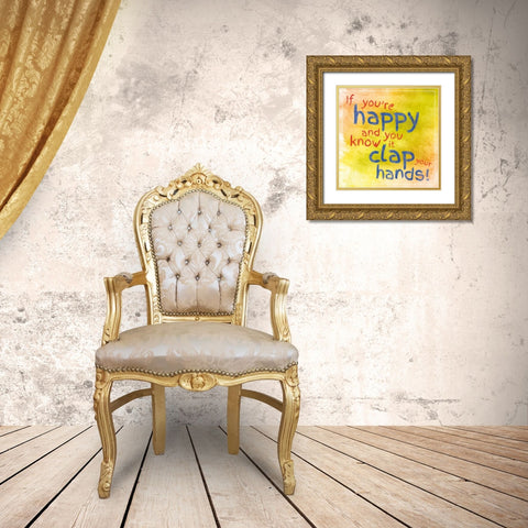 Clap Your Hands 1 Gold Ornate Wood Framed Art Print with Double Matting by Gibbons, Lauren