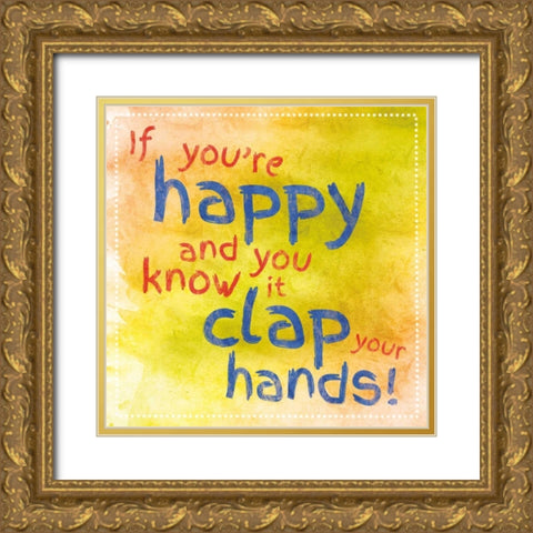 Clap Your Hands 1 Gold Ornate Wood Framed Art Print with Double Matting by Gibbons, Lauren