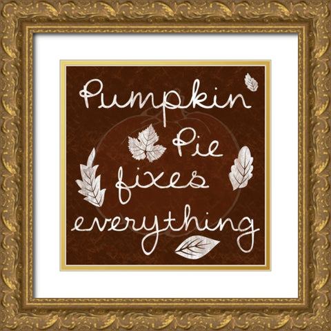 Pumpkin Gold Ornate Wood Framed Art Print with Double Matting by Gibbons, Lauren