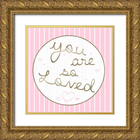 Loved Gold Ornate Wood Framed Art Print with Double Matting by Gibbons, Lauren