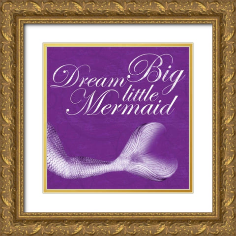 Mermaid Gold Ornate Wood Framed Art Print with Double Matting by Gibbons, Lauren