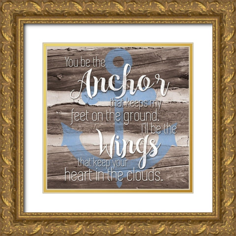 Anchor Gold Ornate Wood Framed Art Print with Double Matting by Gibbons, Lauren