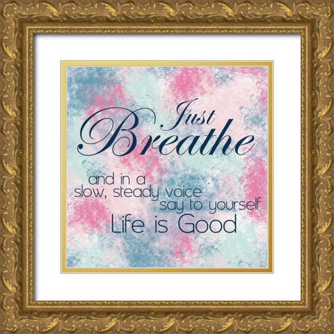 Breathe Gold Ornate Wood Framed Art Print with Double Matting by Gibbons, Lauren