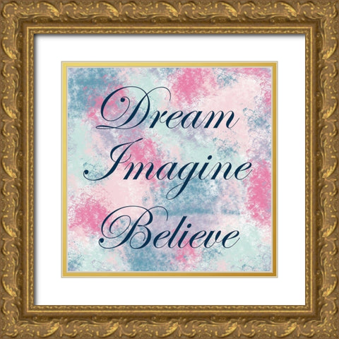 Dream Imagine Gold Ornate Wood Framed Art Print with Double Matting by Gibbons, Lauren