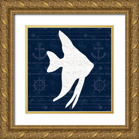 Fish 2 Gold Ornate Wood Framed Art Print with Double Matting by Gibbons, Lauren