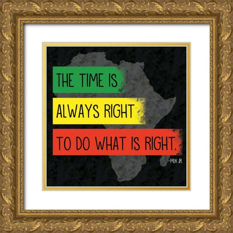 Quote 1 MLK Gold Ornate Wood Framed Art Print with Double Matting by Gibbons, Lauren