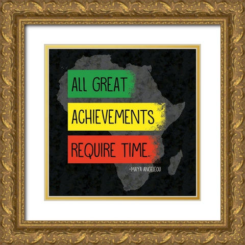 Quote 2 Maya Gold Ornate Wood Framed Art Print with Double Matting by Gibbons, Lauren