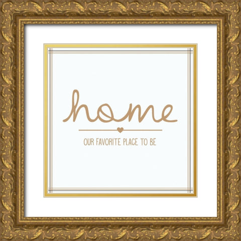 Home Gold Ornate Wood Framed Art Print with Double Matting by Gibbons, Lauren