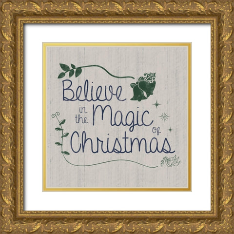 Christmas Magic Gold Ornate Wood Framed Art Print with Double Matting by Gibbons, Lauren
