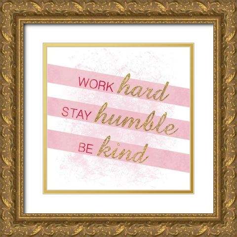 Humble Kind Gold Ornate Wood Framed Art Print with Double Matting by Gibbons, Lauren