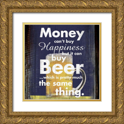Money Beer Gold Ornate Wood Framed Art Print with Double Matting by Gibbons, Lauren