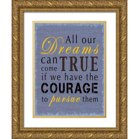 Dreams Gold Ornate Wood Framed Art Print with Double Matting by Gibbons, Lauren