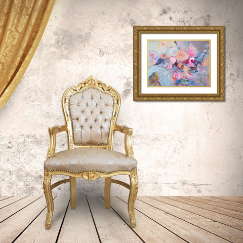 Reminiscence Gold Ornate Wood Framed Art Print with Double Matting by Daisy D